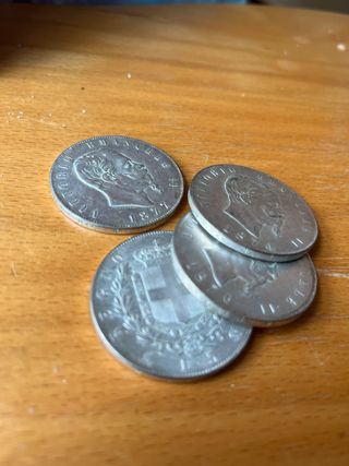 Lotto 4 Scudi 5 Lire Regno d'Italia