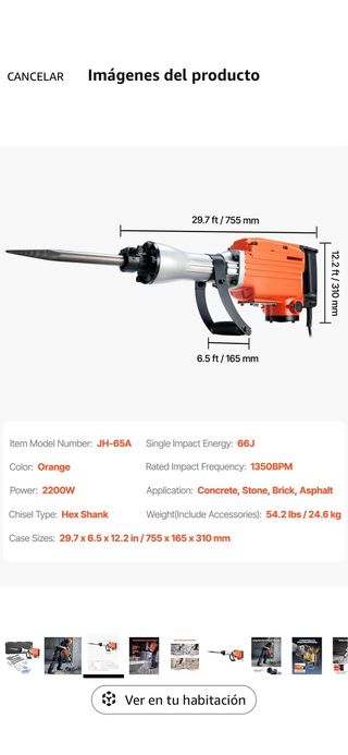 Martillo Demoledor Vevor