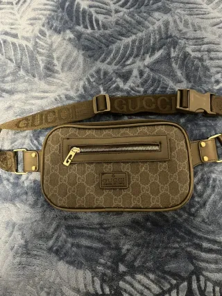 Riñonera Gucci Hombre Beige/Marrón