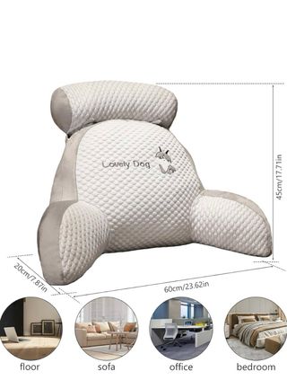 Almohada de lectura con diseño de perro