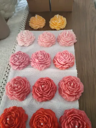 Velas artesanales florales