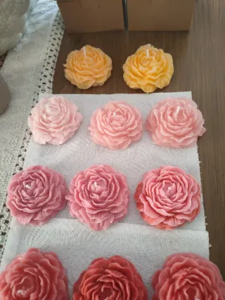 Velas artesanales florales