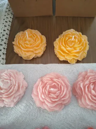 Velas artesanales florales