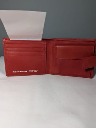 Cartera Cabane de ZUCCa Piel Roja Made in Japan