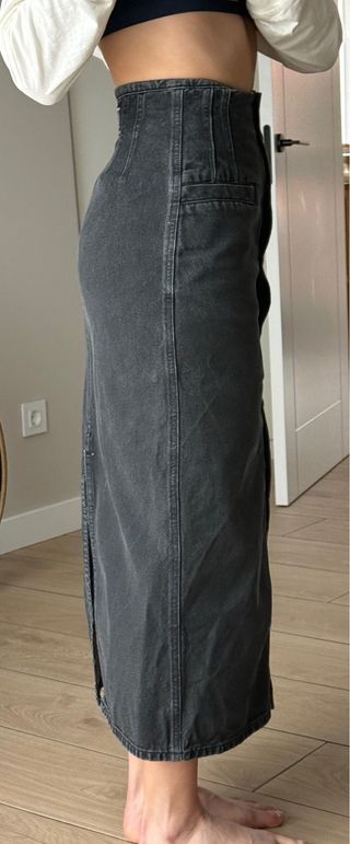 Falda vaquera Bimba y Lola gris