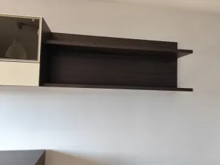 Mueble de salón modular negro y blanco