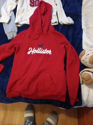 Sudadera Hollister Roja con Capucha