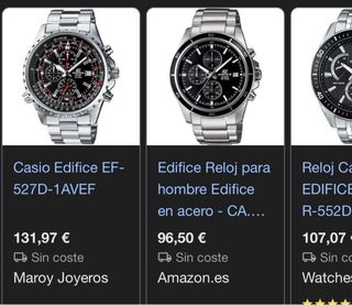 Reloj Casio Edifice Cronógrafo WR100M