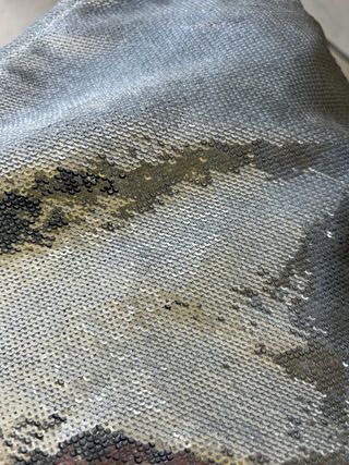 Falda plateada lentejuelas