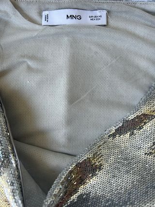 Falda plateada lentejuelas