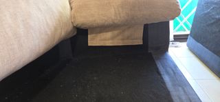 Sofá de tela 2 plazas beige y gris