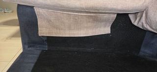 Sofá de tela 2 plazas beige y gris