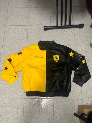 Giacca Ferrari Bomber Stelle Giallo Nero