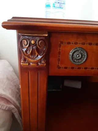 Mesa auxiliar madera maciza recibidor o dormitorio