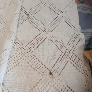 Preciosa Colcha Ganchillo algodón artesanal