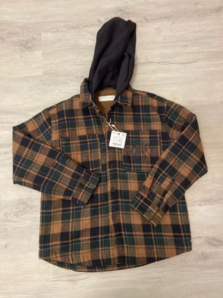 Giacca Zara a quadri con cappuccio