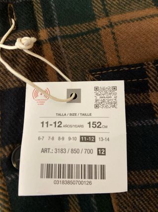 Giacca Zara a quadri con cappuccio