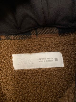Giacca Zara a quadri con cappuccio