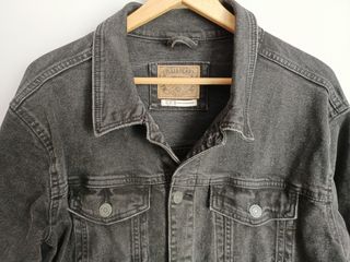 Chaqueta Vaquera Negra Hombre Pull&Bear Talla XL