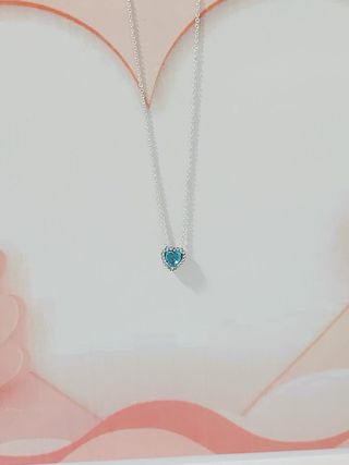 Collar Pandora Corazón Azul