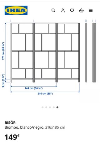 Biombo separador ambientes 3 paneles