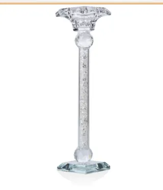 Portavelas de cristal decorativo
