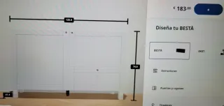 Mueble TV Besta Ikea blanco