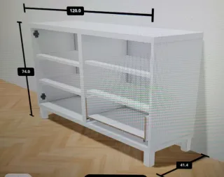 Mueble TV Besta Ikea blanco
