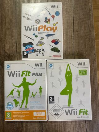 Pack 3 Juegos Wii: Wii Play, Wii Fit Plus, Wii Fit