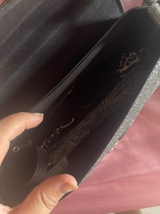 Bolso y Botas Brillantes Plata