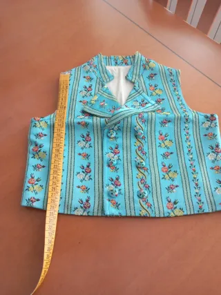 Chaleco Fallero Azul Flores