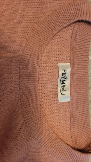 Jersey rosa manga lazo lentejuelas