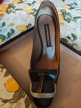 Scarpe Moreschi donna marroni tacco