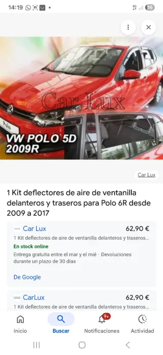 Kit deflectores de aire de ventanillas