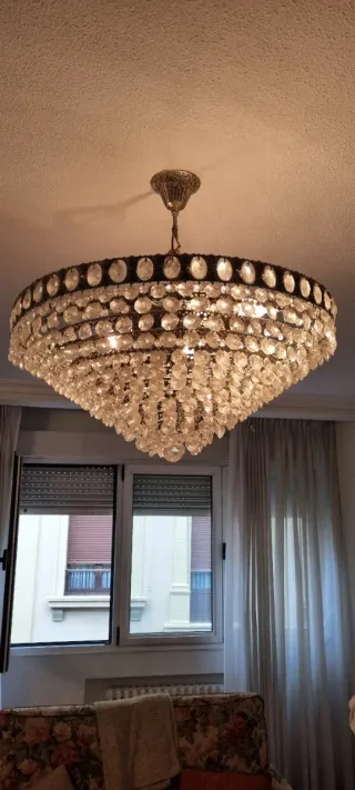 Lámpara de cristal antigua