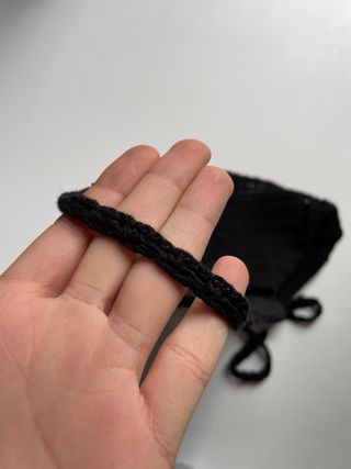 Top de playa negro crochet