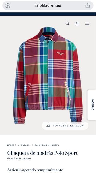 Chaqueta Polo Ralph Lauren Tartán Multicolor