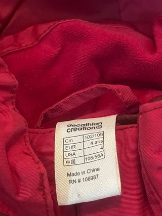 Mono de nieve Quechua Talla 4 años