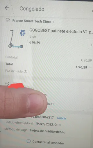 Patinete eléctrico infantil azul GOGO BEST.