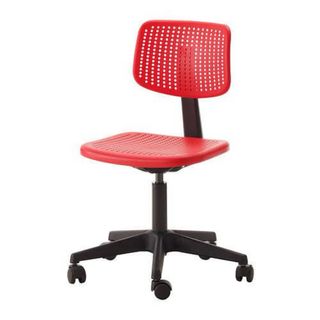 Silla de escritorio Ikea roja regulable