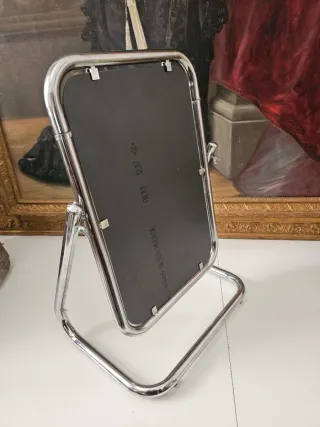 Espejo de mesa vintage metal y cristal