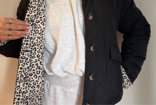 Cazadora acolchada negra