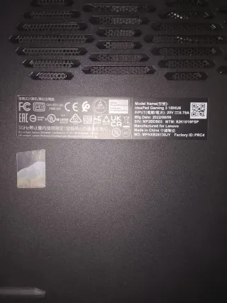 Portátil Lenovo Gaming 3 Negro