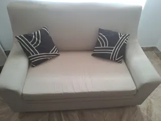 Sofá Cama Beige 2 Plazas