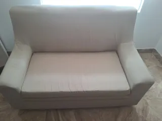 Sofá Cama Beige 2 Plazas