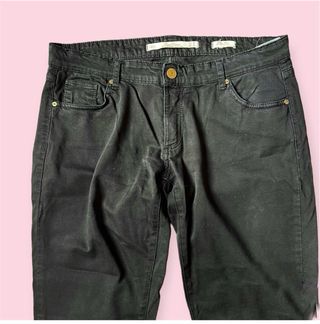 Jeans Zara neri skinny zip caviglia tg 40