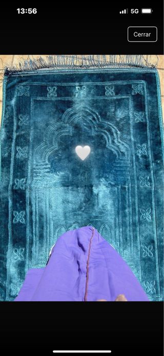 Alfombra de rezo islámico de terciopelo