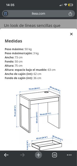 Escritorio Micke blanco