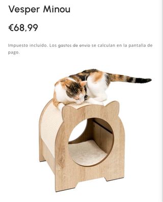 Casita rascador para gatos