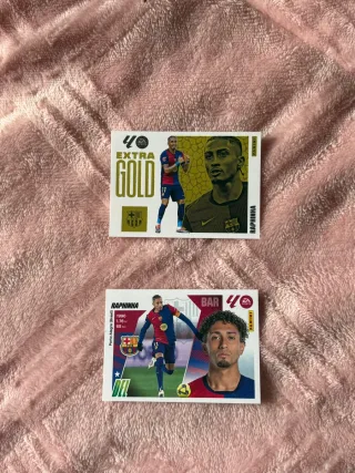 Lote 2 Cromos Raphinha FC Barcelona Panini